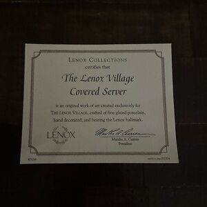 Lenox Village Covered Server Certificate